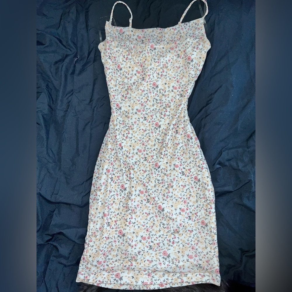 Windsor Floral Midi Dress in Pink and Cream